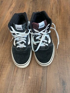 Vans Black and White High-Top Sneakers